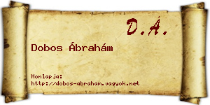 Dobos Ábrahám névjegykártya