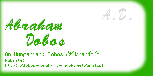 abraham dobos business card